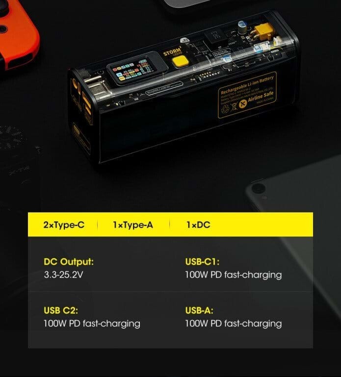 pin sạc dự phòng storm ii 100w