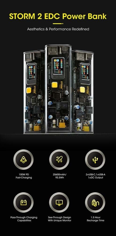 pin sạc dự phòng storm ii 100w