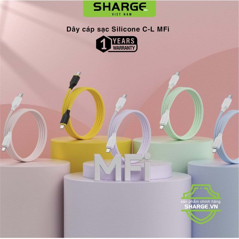 Cáp sạc Silicone C-Lightning