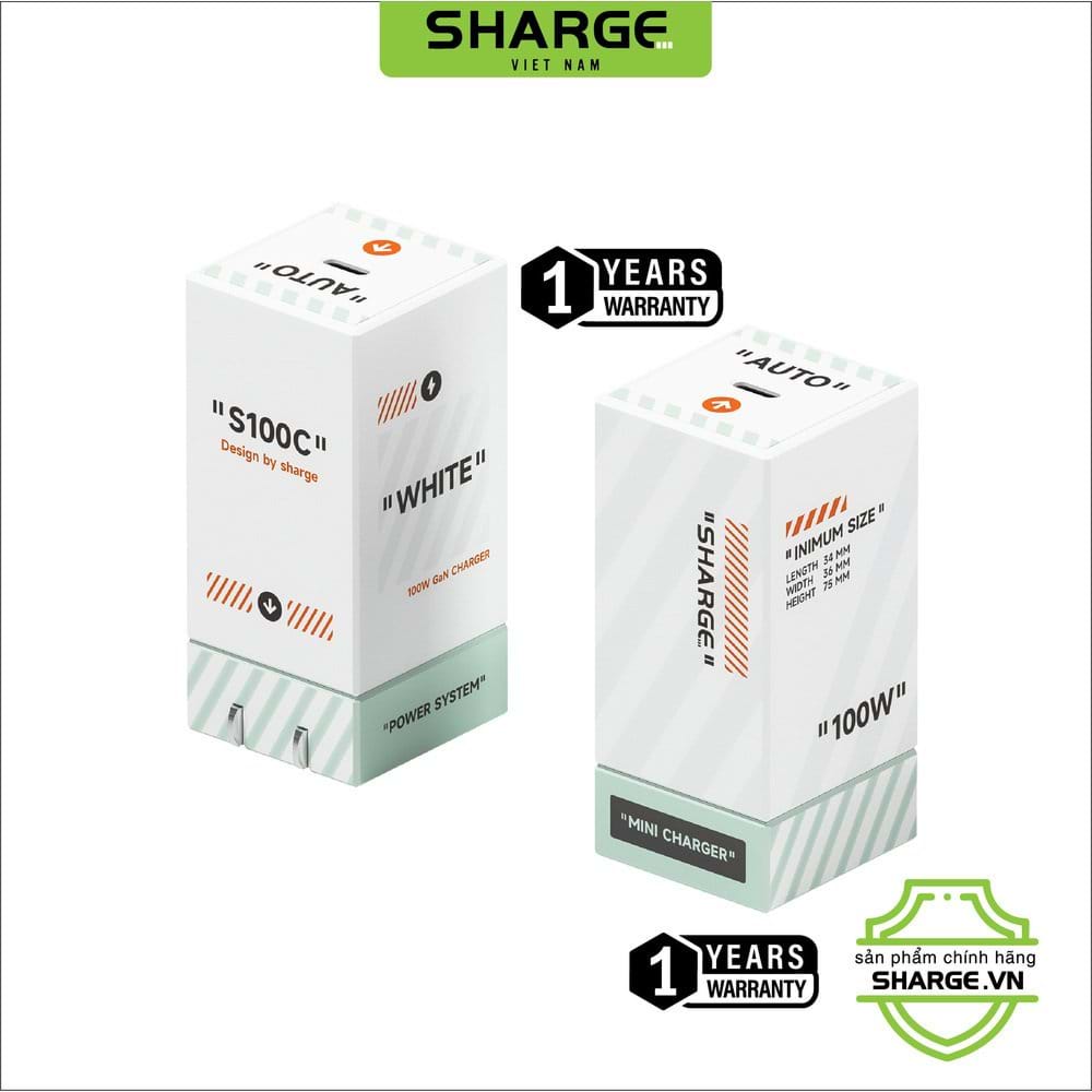 Củ sạc 100W Sharge White Limited