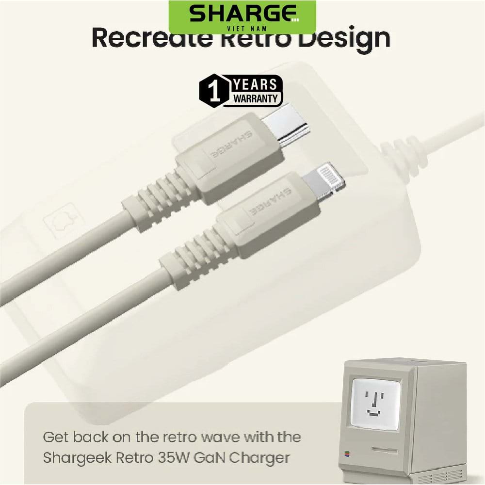 Cáp sạc Retro C-Lightning