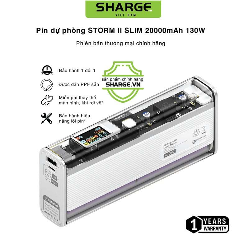 Pin dự phòng Storm II Slim 130W