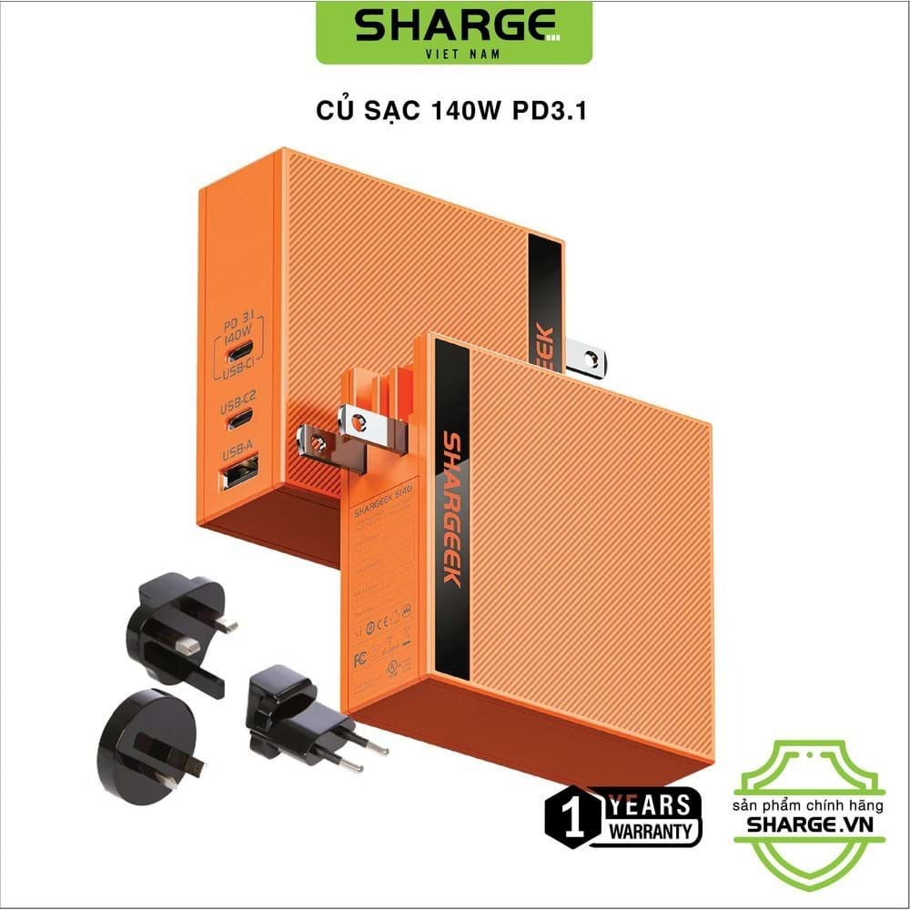 Củ sạc cao cấp Shargeek 140W PD3.1