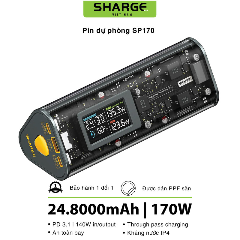 Pin dự phòng Shargeek 170